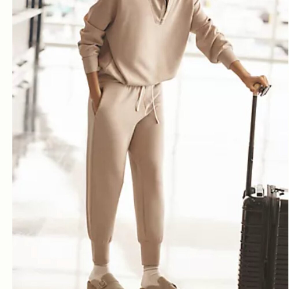 Varley the Slim Cuff 25 Pants Anthro SZ M TAUPE like new